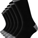 FITRELL 6 Pack Men's Athletic Crew Socks Cushioned Work Boot Socks Size 9-12/12-15